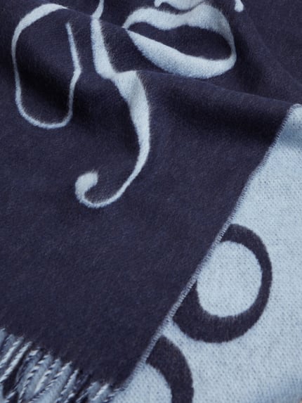 Tommy Hilfiger Schal aus reiner Wolle Modell 'SCRIPT' Marine 2