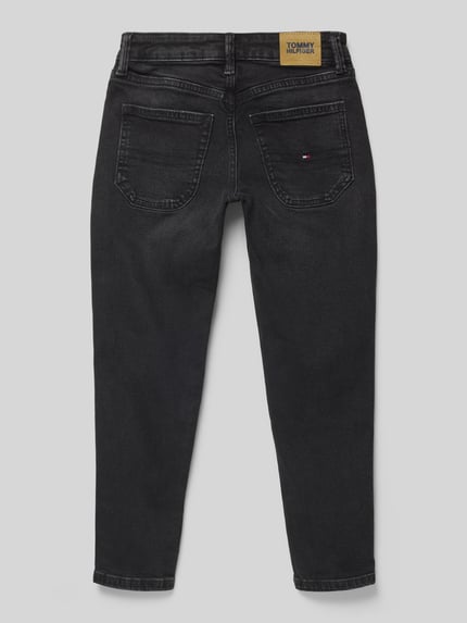 Tommy Hilfiger Kids Straight fit jeans in 5-pocketmodel Zwart - 3