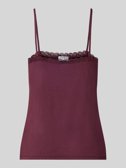 Jake*s Casual Regular Fit Top aus Modal-Mix Pflaume 3