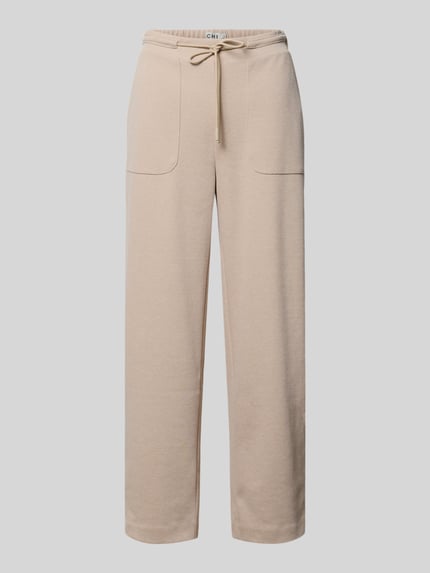 Hose mit elastischem Bund Modell 'KATE PIQUE' Shop The Look MANNEQUINE