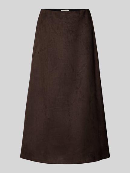 DRYKORN Midirok in leerlook, model 'Sally' Chocoladebruin - 2
