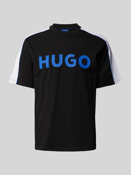 HUGO Blue NOWOŚĆ w P&C*: T-shirt z nadrukiem z logo Czarny 2