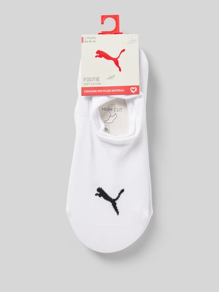 PUMA Sneakersocken mit Label-Details im 2er-Pack Weiss 3