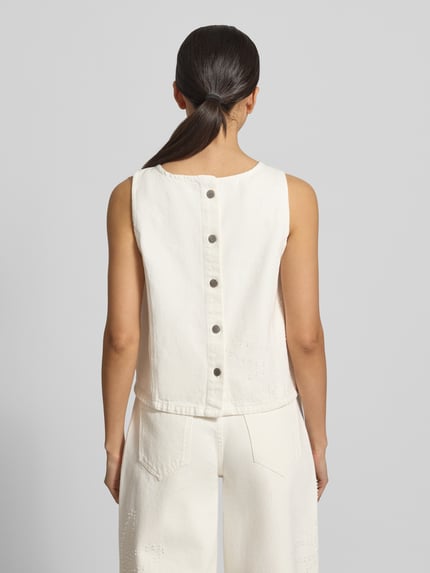 MSCH Copenhagen regular fit blouse met structuurpatroon model 'Dexter' Offwhite - 5