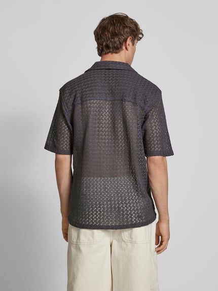 ONLY & SONS Koszula casualowa o kroju relaxed fit z kołnierzem z połami model ‘NOVAK’ Ciemnoszary 5