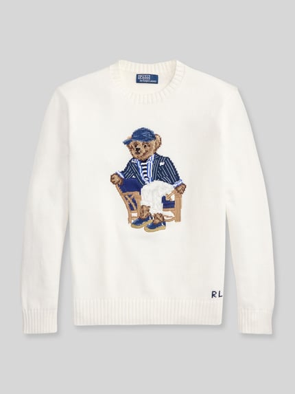Polo Ralph Lauren Regular Fit Pullover mit Polo-Bear-Stitching Weiss 2
