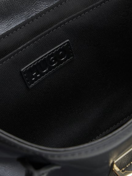 HUGO Umhängetasche mit goldfarbenem Drehverschluss Modell 'Quinley' Black 6