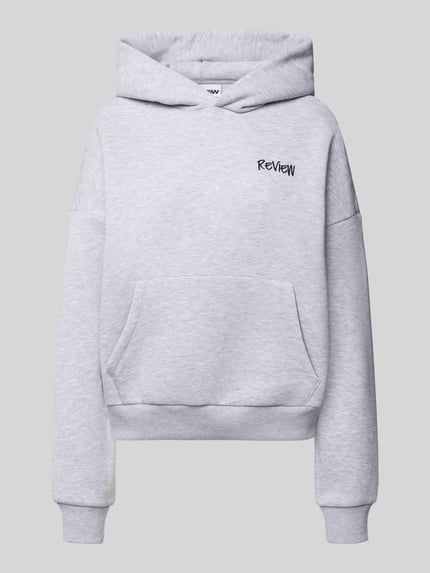 Oversized hoodie met labelprint Shop The Look MANNEQUINE