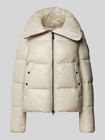 Save The Duck Gewatteerd jack met opstaande kraag, model 'ISLA' Beige - 2