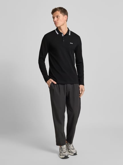 BOSS Green Regular Fit Poloshirt aus reiner Baumwolle Modell 'PLISY' Black 1