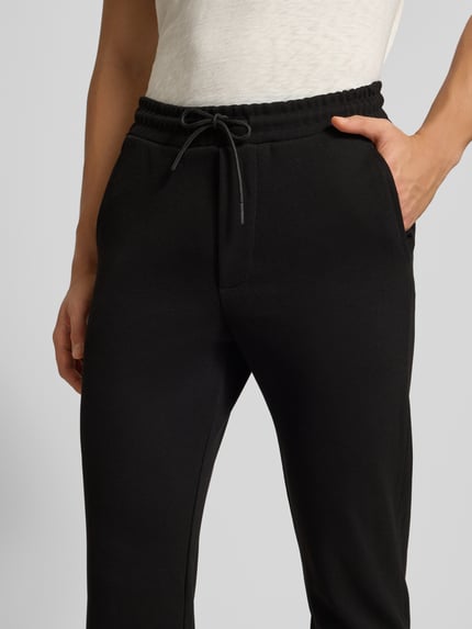 ONLY & SONS Regular fit stoffen broek met tunnelkoord, model 'NEWKODYL LIFE LINUS' Zwart - 3