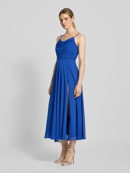 Jake*s Cocktail Cocktailkleid mit Wasserfall-Ausschnitt Royal 1