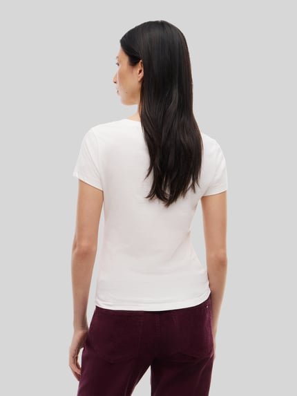 Tommy Jeans T-Shirt mit kleinem Logo-Detail Weiss 5