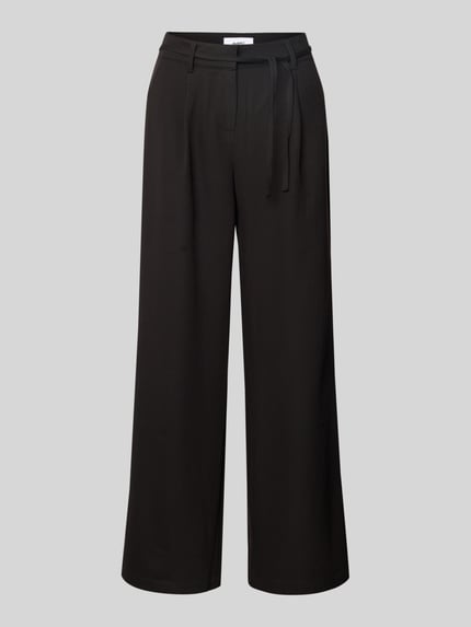 Moves Flared Stoffhose mit Kordelzug Modell 'Andriana' Black 2