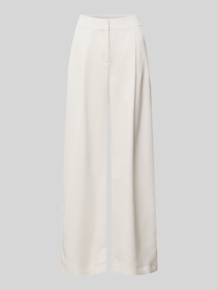 Broek met wijd been en plooien Shop The Look MANNEQUINE