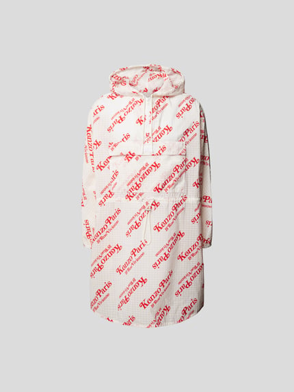 Kenzo Windbreaker met all-over labelprint Offwhite - 2