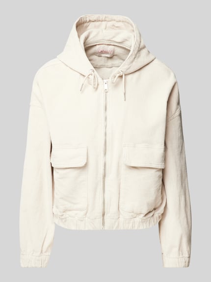 ONLY loose fit bomberjack van katoenmix model 'KENZIE' Ecru - 2