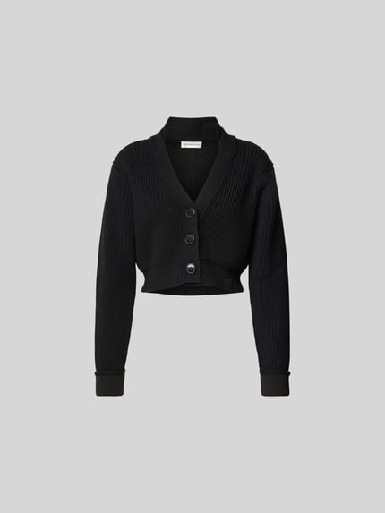 Victoria Beckham Gebreid jack van scheerwolmix BLACK - 2