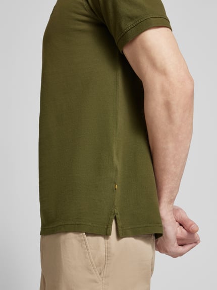camel active Regular Fit Poloshirt mit Logo-Stitching Oliv 3