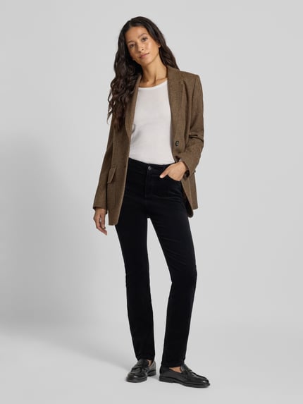 Christian Berg Woman Slim Fit Cordhose im 5-Pocket-Design Black 1