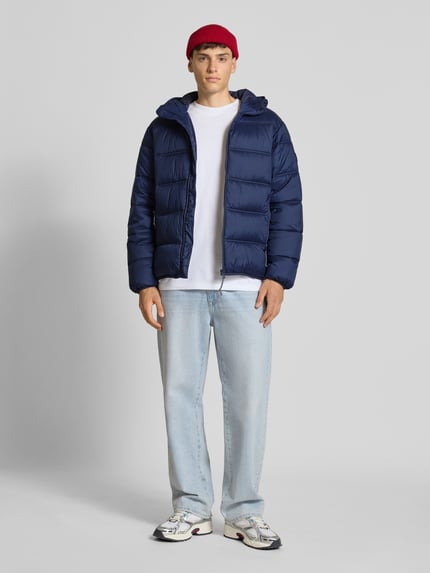 Tommy Jeans Regular fit gewatteerd jack met mesh Donkerblauw - 1