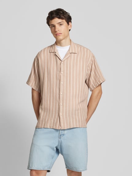JACK & JONES Freizeithemd mit Reverskragen Modell 'EENZO' Beige 4