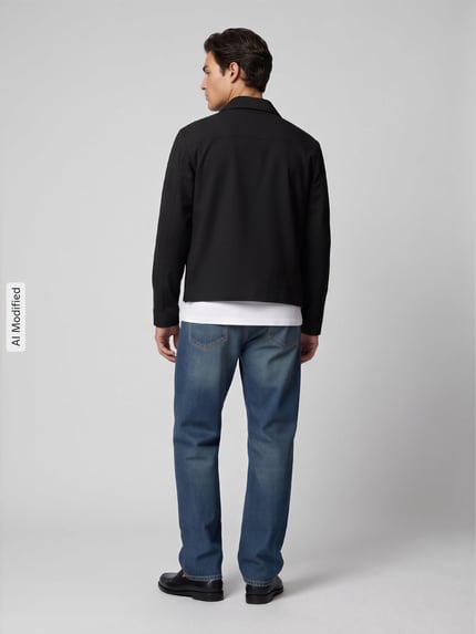 Selected Regular fit blouson met viscose model 'REGULAR' Zwart - 5
