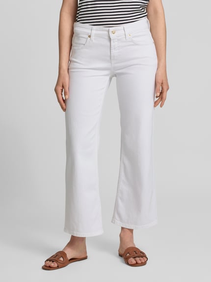 CAMBIO Straight leg jeans met verkort model, model 'TESS' Wit - 4