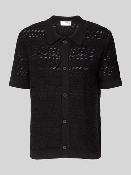 Selected Regular Fit Freizeithemd mit Polokragen Modell 'PALO' Black 2