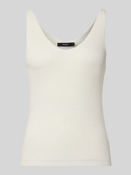 VERO MODA regular fit knitwear-top van viscosemix model 'NEWLEX' Wit - 2