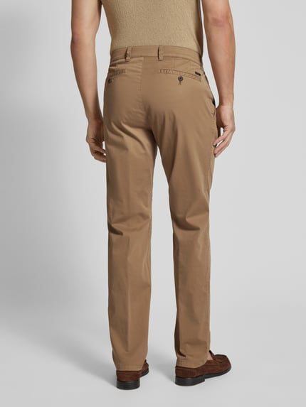 EUREX by Brax comfort fit stoffen broek met Franse steekzakken model 'JIM' Beige - 5
