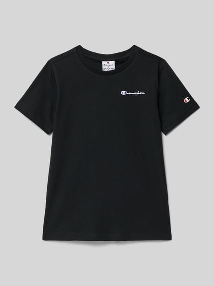 Champion T-Shirt mit Label-Stitching Black 1