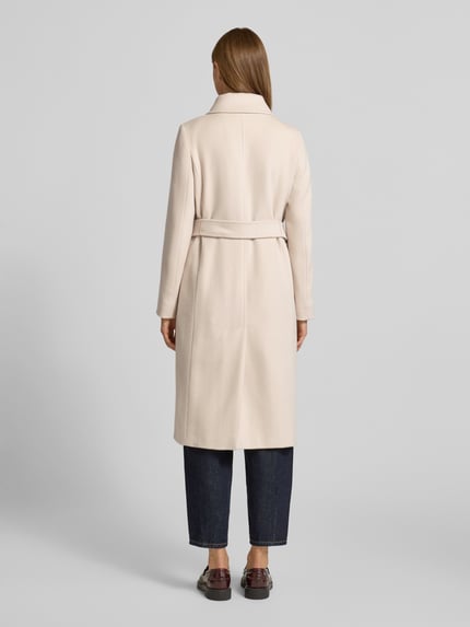 Max Mara Studio Regular Fit Robenmantel aus reiner Schurwolle Modell 'BCOLLAG' Beige 5
