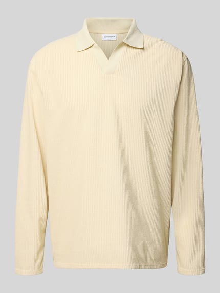 Lindbergh Oversized poloshirt met structuurmotief Steengrijs - 2