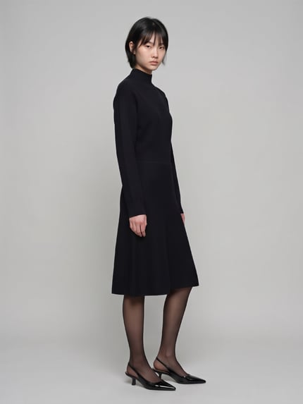 BOSS Ausgestelltes Freizeitkleid aus Schurwoll-Mix Modell 'Faedra' Black 1