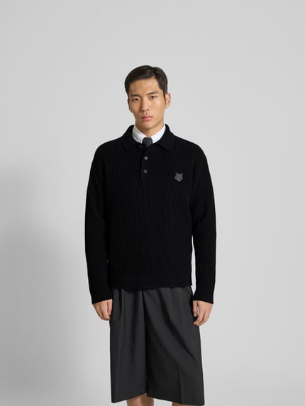 MAISON KITSUNÉ Wollpullover aus reiner Wolle Black 4