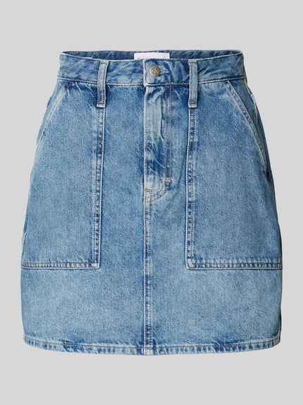 Jeansrock mit seitlichen Eingrifftaschen Modell 'LINE' Shop The Look MANNEQUINE