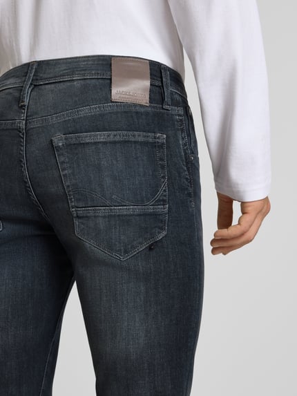 JACK & JONES Slim Fit Jeans im Used-Look Modell 'GLENN' Dunkelblau 3