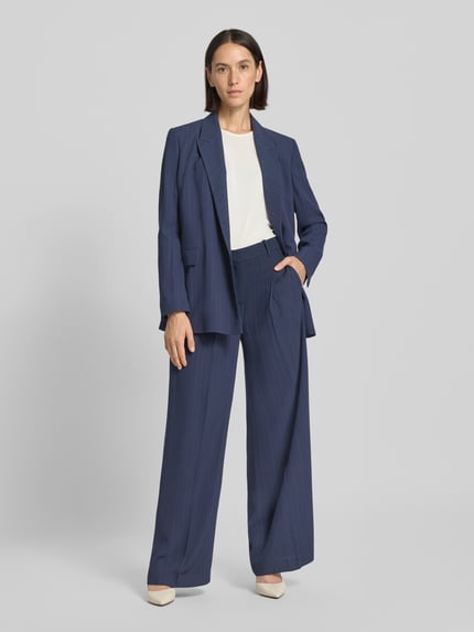 BOSS Relaxed Fit Longblazer mit Nadelstreifen Marine 1