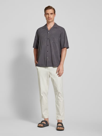 Scotch & Soda Freizeithemd mit Umlegekragen Mittelgrau 1