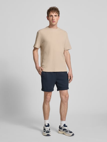 ONLY & SONS męski t-shirt o kroju regular fit z mieszanka bawełny model 'TOBIE' Beżowy 1