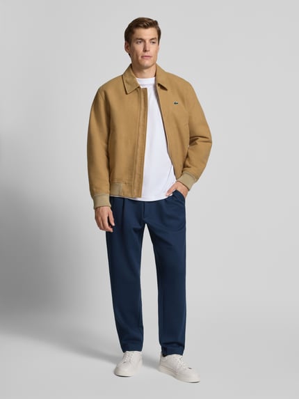 CK Calvin Klein Slim Tapered Fit Stoffhose mit Bundfalten Marine 1