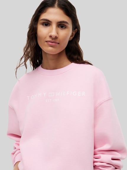 Tommy Hilfiger Relaxed Fit Sweatshirt aus Baumwoll-Mix Pink 3