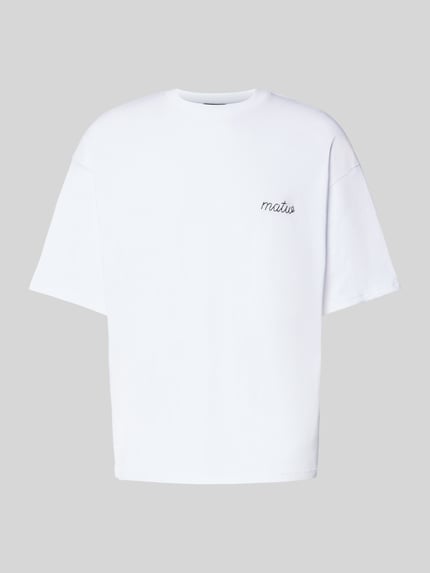 REVIEW X MATW T-Shirt mit Label-Stitching Weiss 2