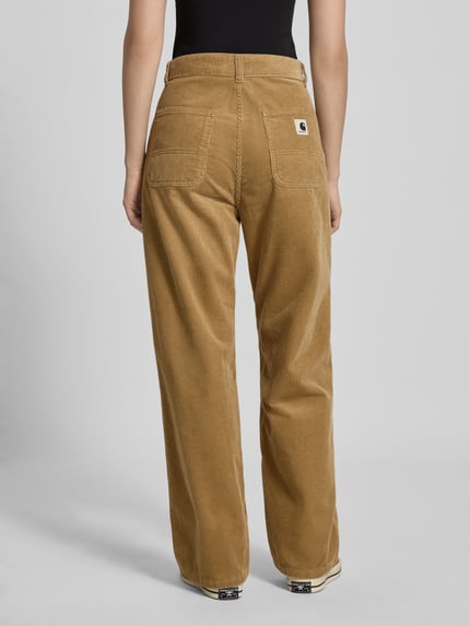 Carhartt Work In Progress Straight fit corduroy broek in 5-pocketmodel, model 'Coventry' Beige - 5