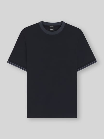 BOSS Slim Fit T-Shirt aus reiner Baumwolle Modell 'H-TESSLER 238' Marine 2