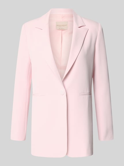 Produktfoto, Blazer mit Reverskragen Modell 'REWI' von Rinascimento in zartem Rosa, gerader Schnitt, Material-Mix mit Stretch-Anteil.