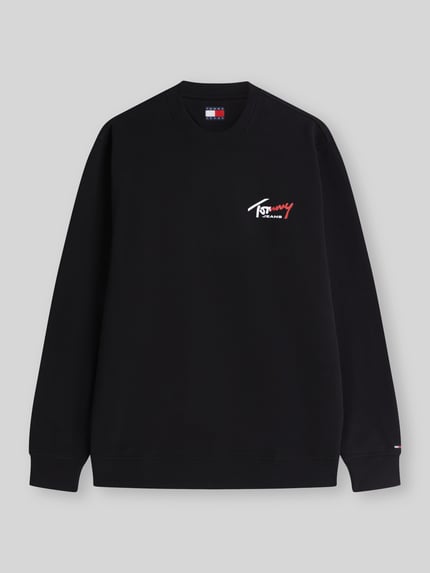 Tommy Jeans Bluza dresowa z czystej bawełny, krój regular fit Czarny 2