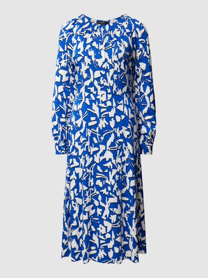 COMMA Midikleid mit Allover-Muster Royal 2