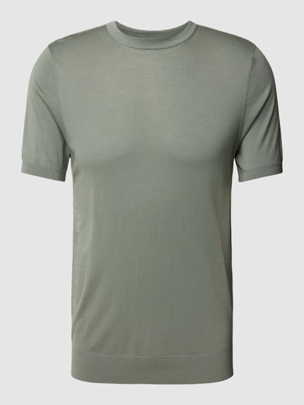 Profuomo T-shirt w jednolitym kolorze Zielony 2